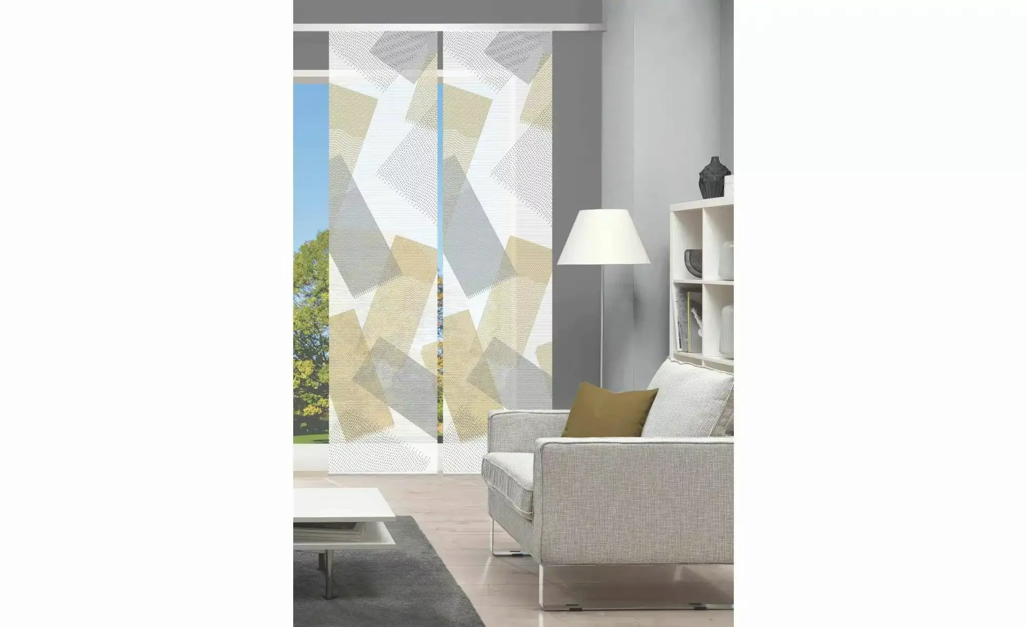 VISION S Schiebevorhang   ¦ gold ¦ Synthetik ¦ Maße (cm): B: 60 H: 260 Gard günstig online kaufen