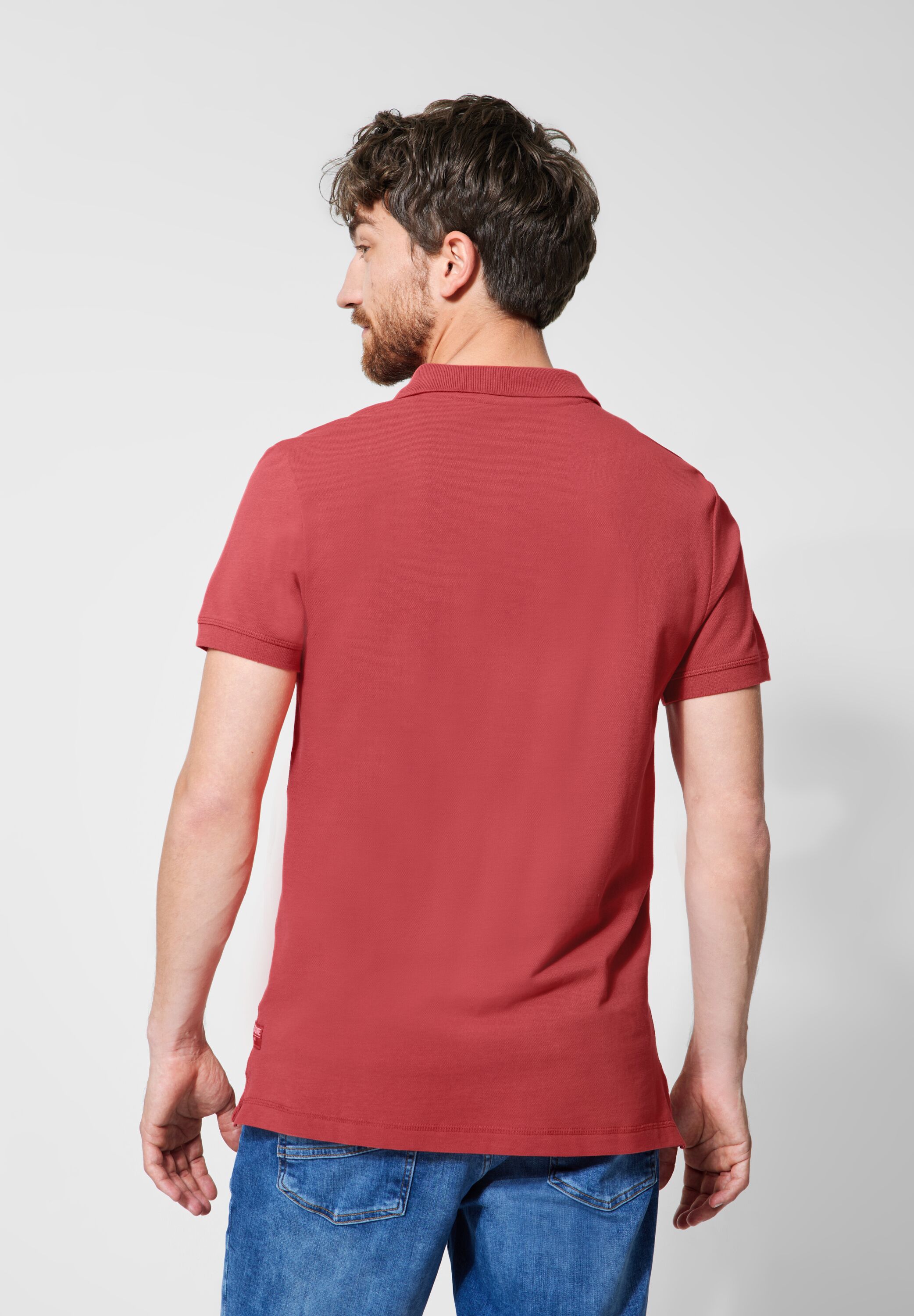 STREET ONE MEN Poloshirt, in Unifarbe günstig online kaufen