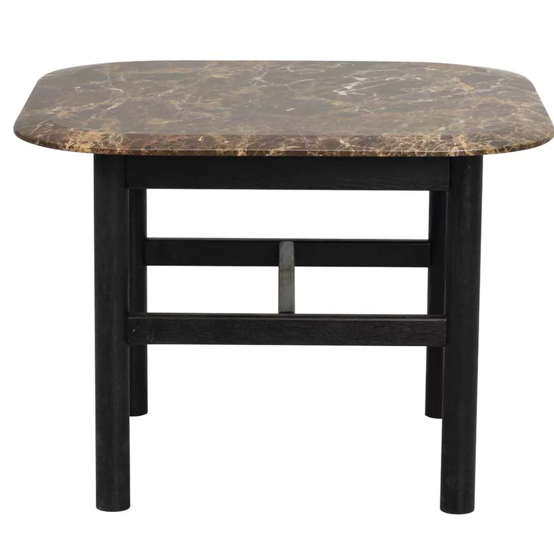 Wohnzimmer Tisch mit Marmorplatte Gestell aus Eiche Massivholz günstig online kaufen