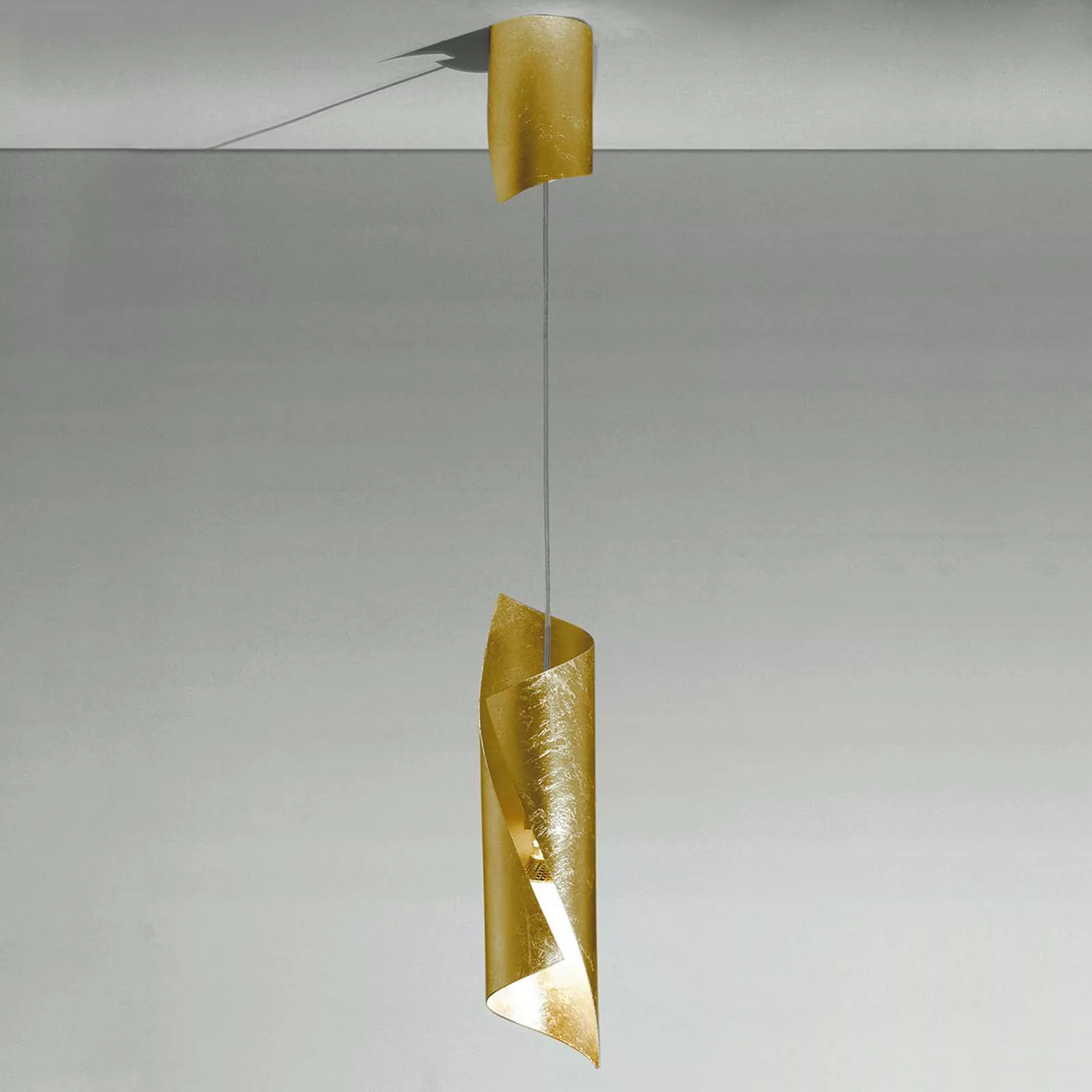 Knikerboker Hué LED-Hängelampe 8x37 cm Blattgold günstig online kaufen