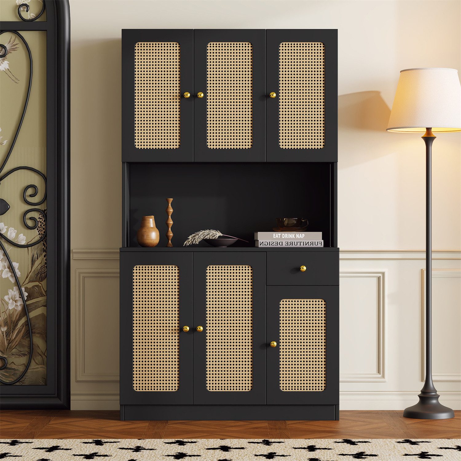 autolock Highboard Rattan-Highboard - mit 6 günstig online kaufen