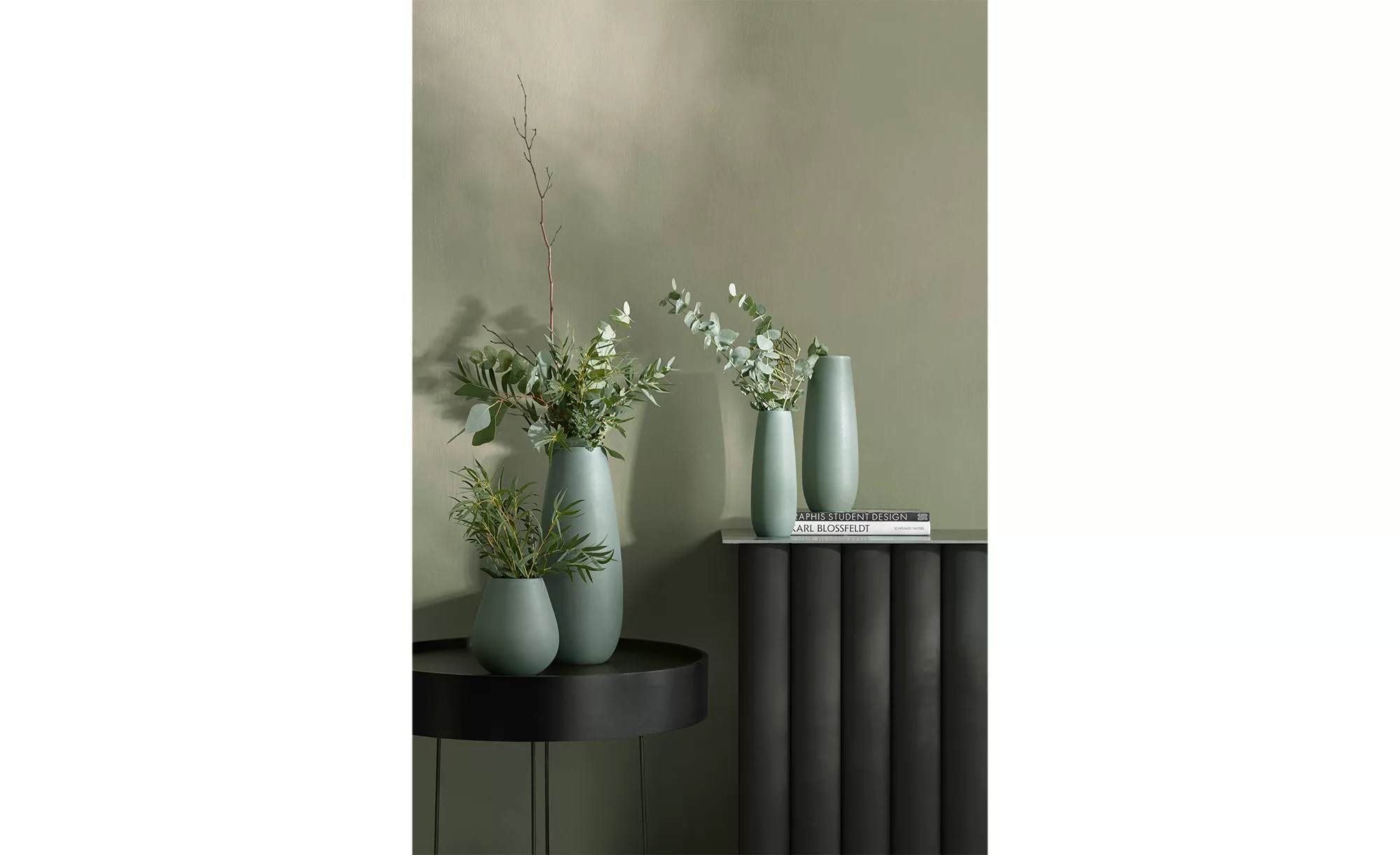 Vase  Ease ¦ grün ¦ Steingut ¦ Maße (cm): H: 45  Ø: 18 Accessoires > Vasen günstig online kaufen