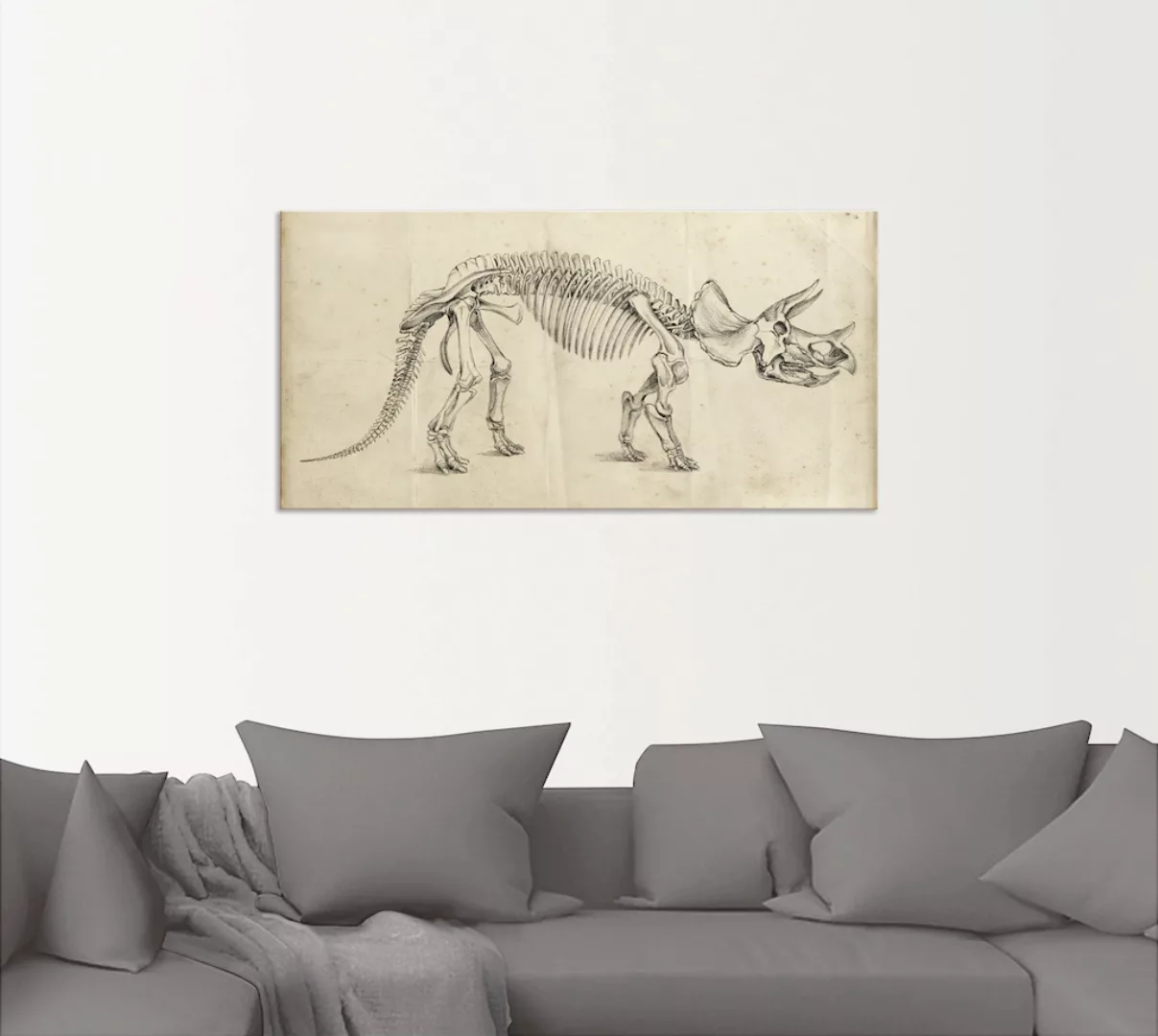 Artland Wandbild "Dinosauria Lehre II", Dinosaurier, (1 St.), als Alubild, günstig online kaufen