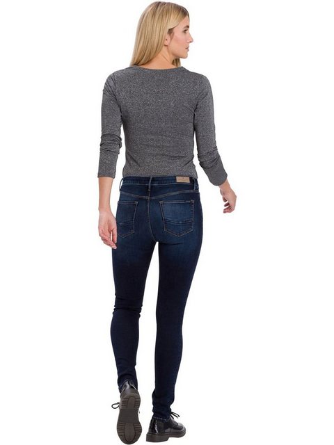 Cross Jeans Damen Jeans Alan - Skinny Fit - Blau - Deep Blue Used günstig online kaufen