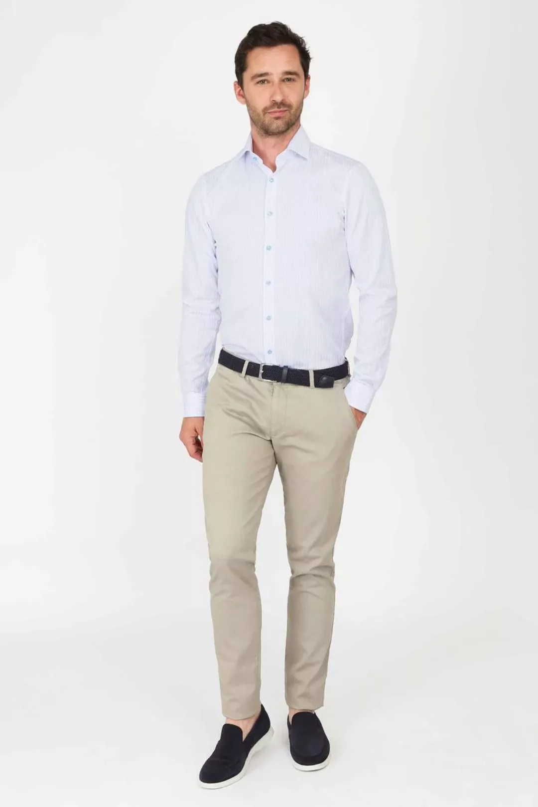 Suitable Dobby Hemd Karo Hellblau - Größe 41 günstig online kaufen
