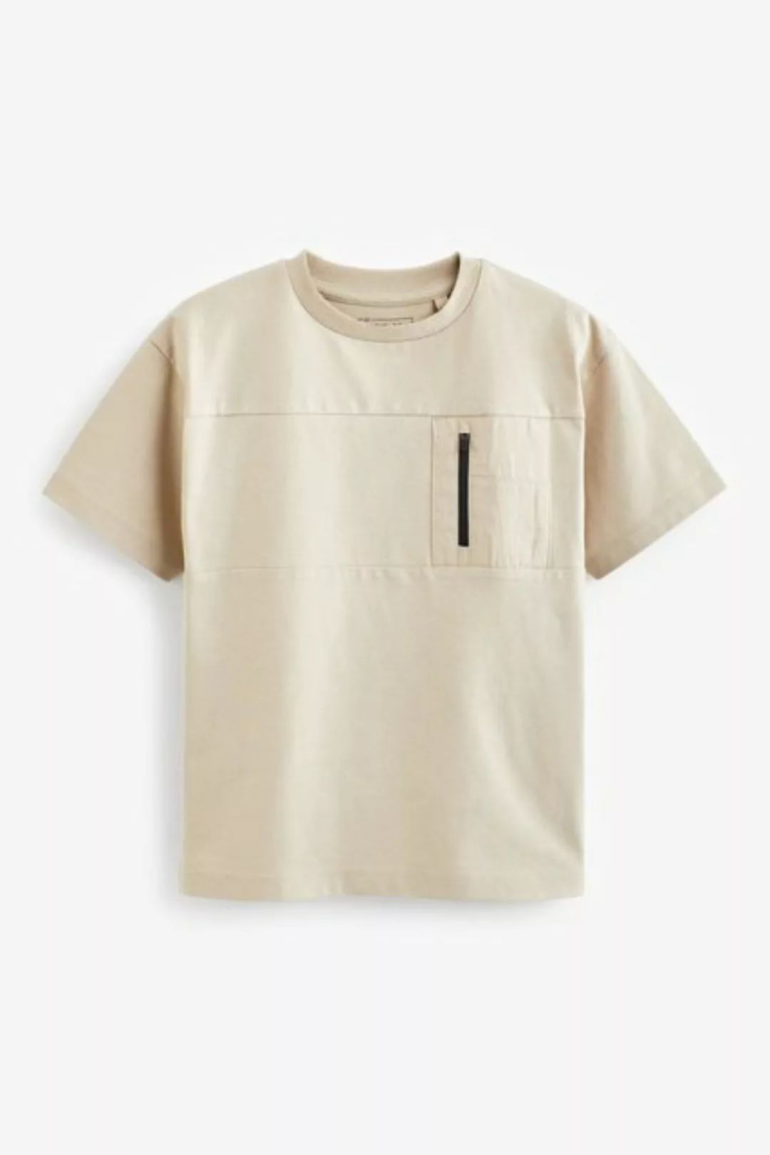 Next T-Shirt Kurzärmliges T-Shirt mit Reißverschluss (1-tlg) günstig online kaufen