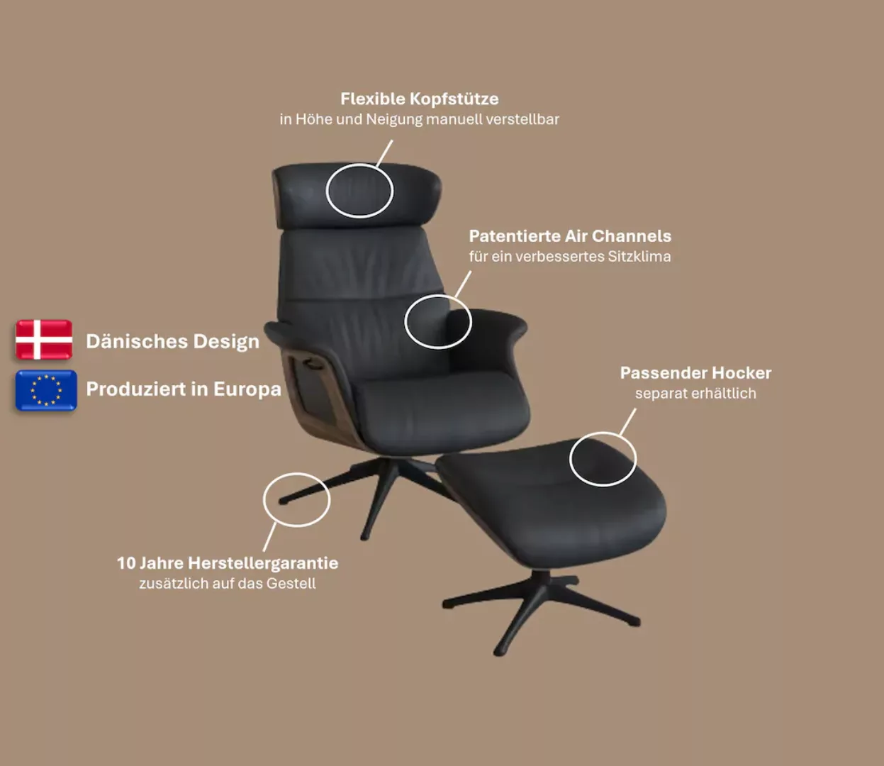 FLEXLUX Relaxsessel "Clement Relaxstuhl, Polstersessel, Liegesessel, TV-Ses günstig online kaufen