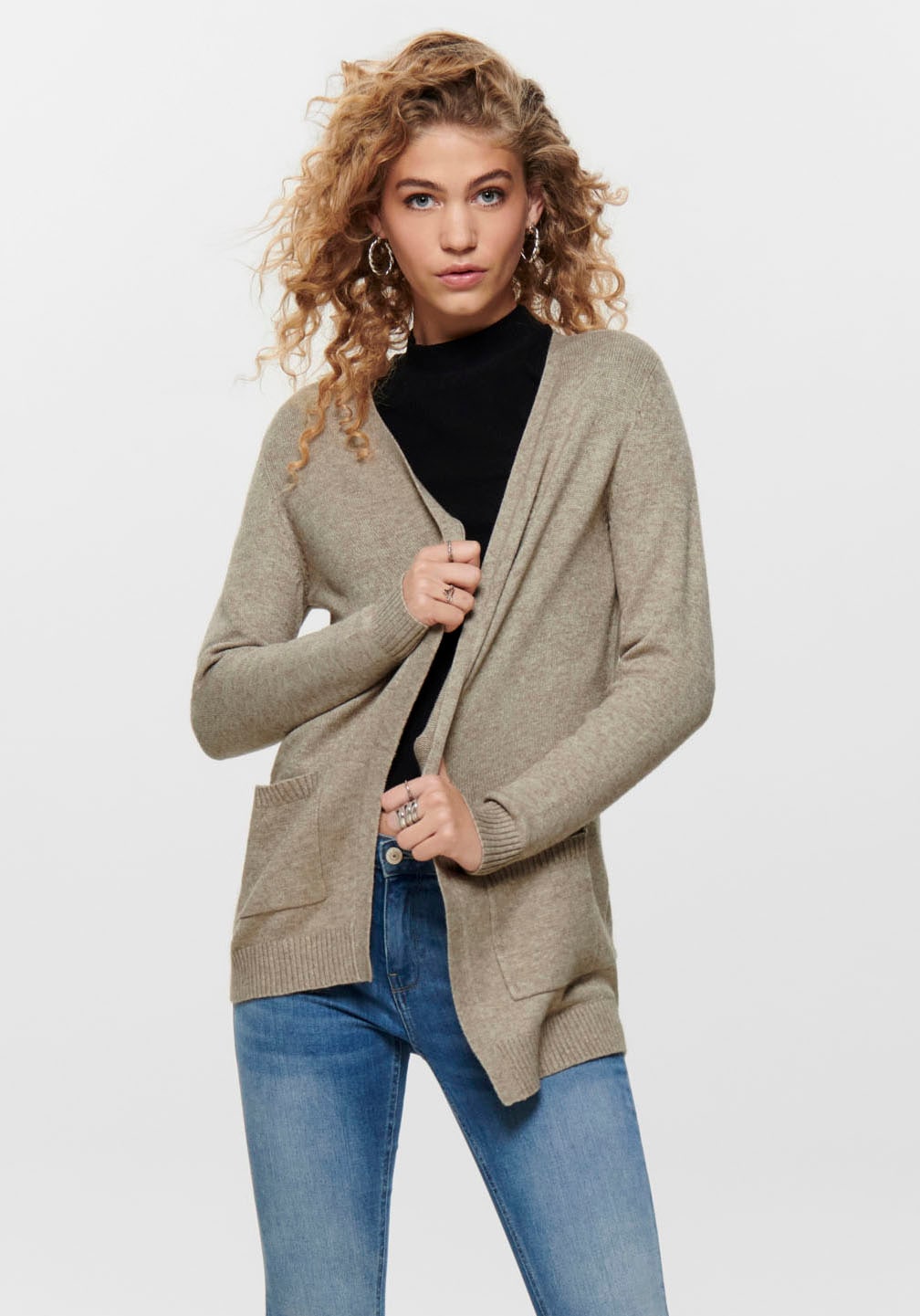 Only Damen Strickjacke ONLLESLY L/S OPEN CARDIGAN günstig online kaufen