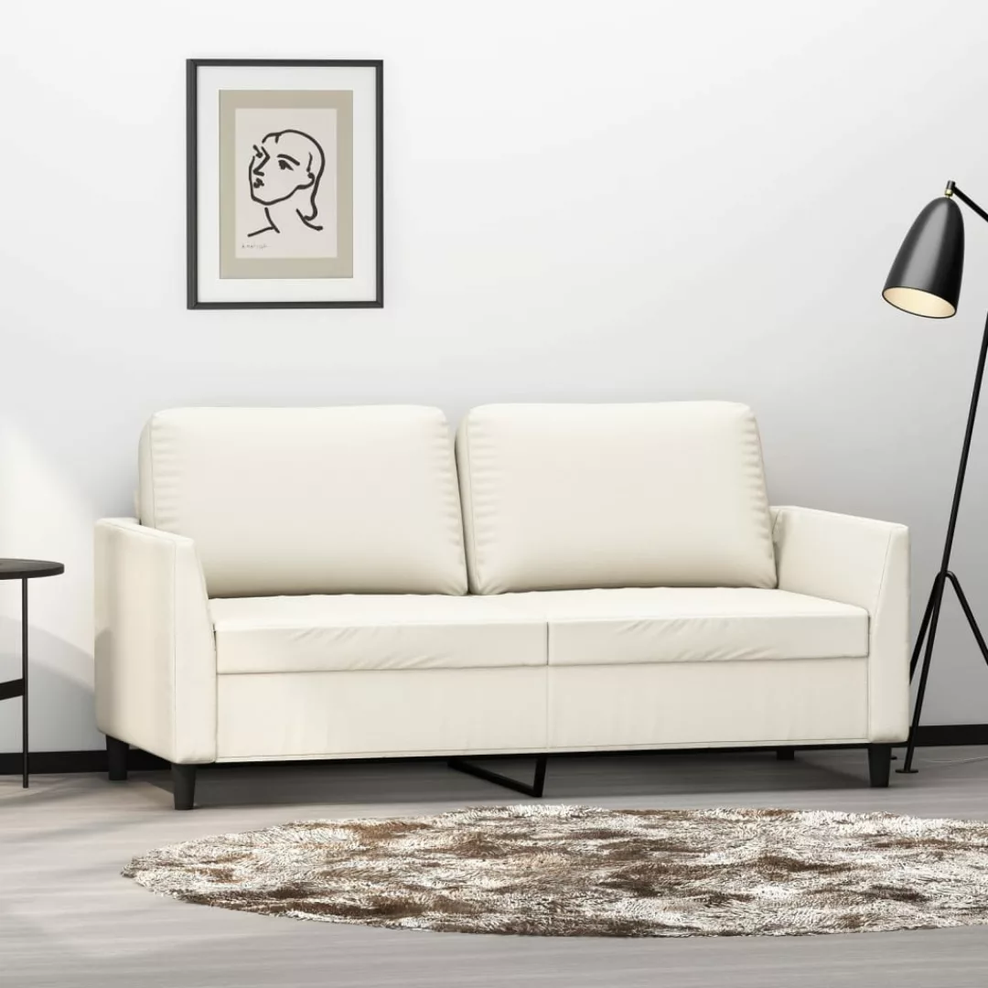 Vidaxl 2-sitzer-sofa Creme 140 Cm Kunstleder günstig online kaufen