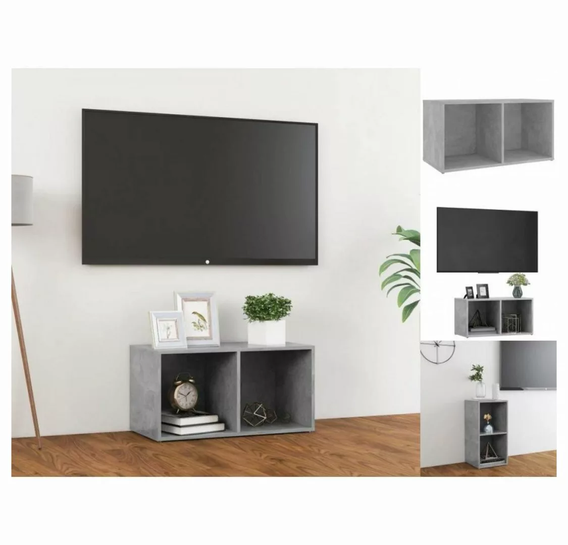 vidaXL TV-Schrank TV-Schrank Betongrau 72x35x36,5 cm Spanplatte Lowboard günstig online kaufen