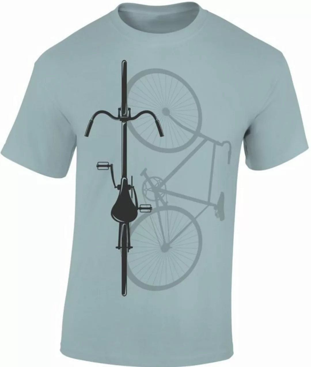 Baddery Print-Shirt Fahrrad T-Shirt: "Bike Shadow" - Rennrad Zubehör, hochw günstig online kaufen