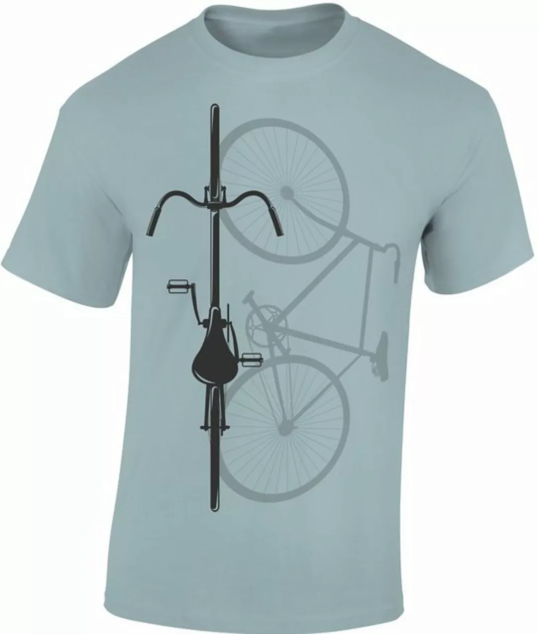 Baddery Print-Shirt Fahrrad T-Shirt : Bike Shadow - Sport Tshirts Herren - günstig online kaufen