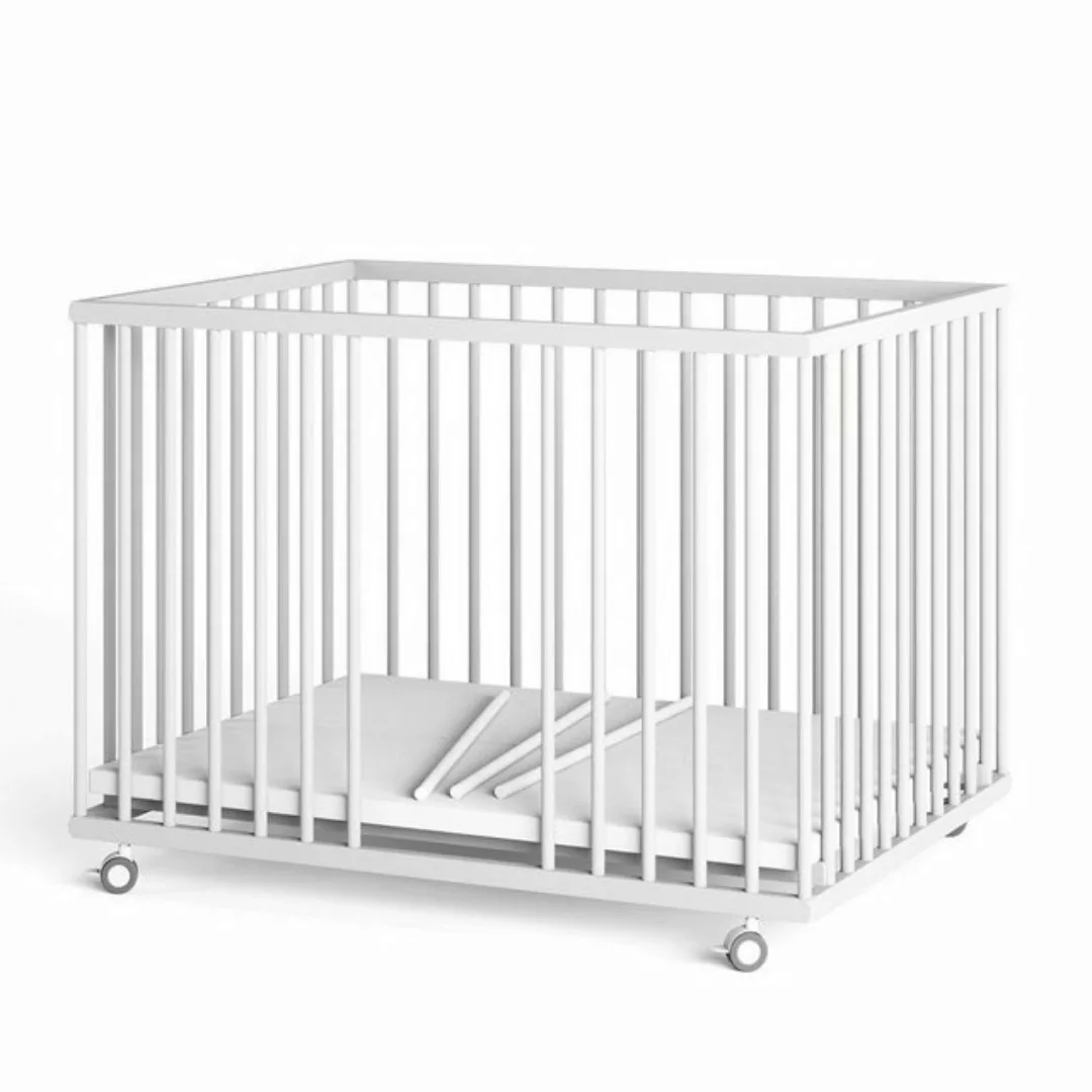 Sämann Babybett Laufgitter 75x100 cm mit Matratze Cloud Air & Schlupfspross günstig online kaufen