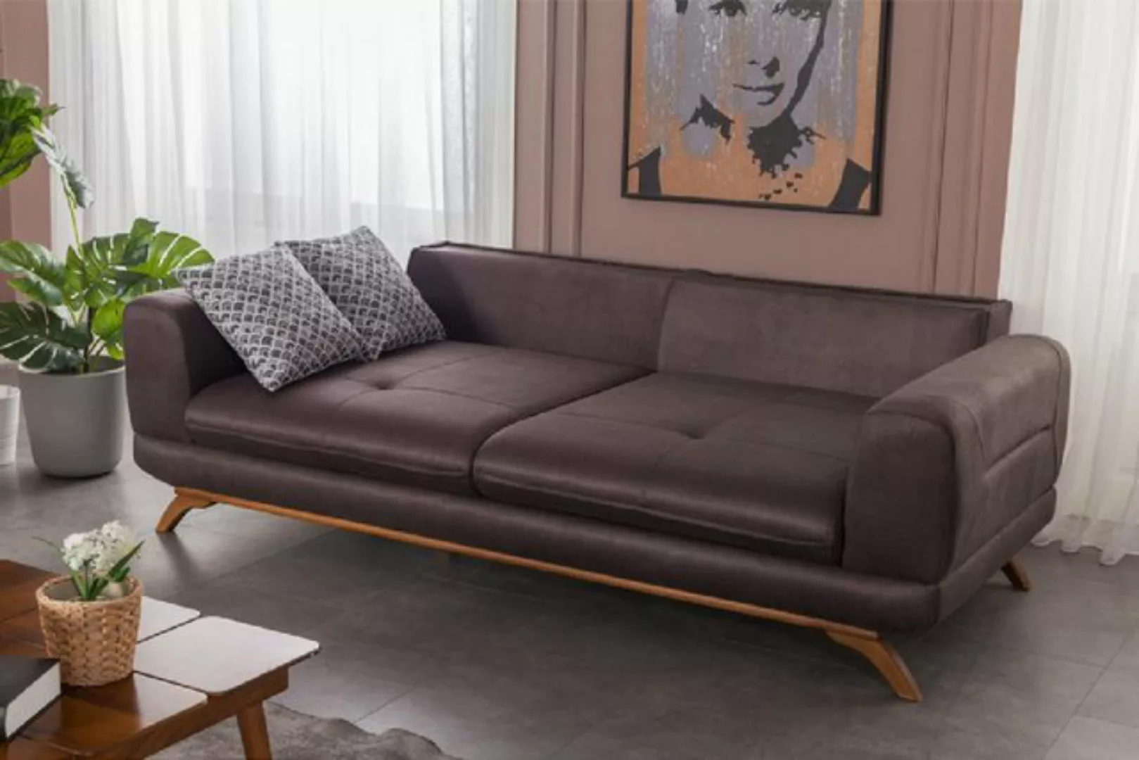 Xlmoebel Sofa Neues elegantes Drei-Personen-Sofa im zeitgemäßen Design für günstig online kaufen