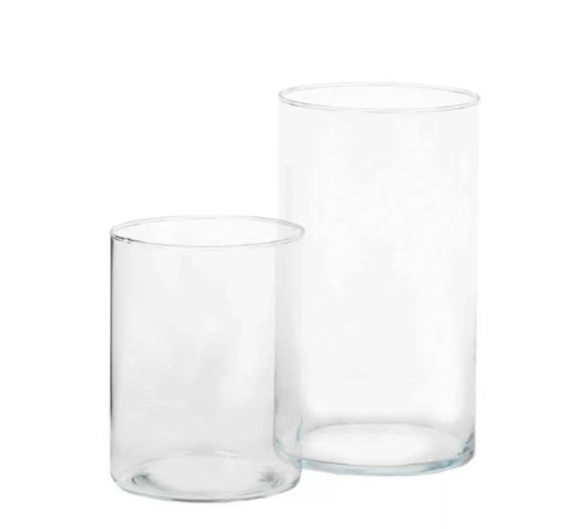 Glas-Zylinder mit Boden klar, Rand geschmolzen günstig online kaufen
