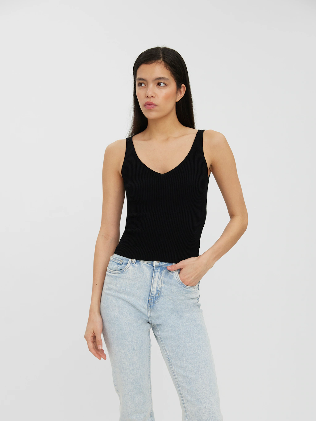 Vero Moda Stricktop "VMGLORY SL RIB TOP" günstig online kaufen