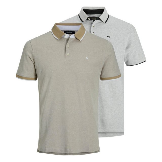 Jack & Jones Poloshirt Herren Poloshirts, 2er Pack - JJEPAULOS POLO 2PK, (P günstig online kaufen