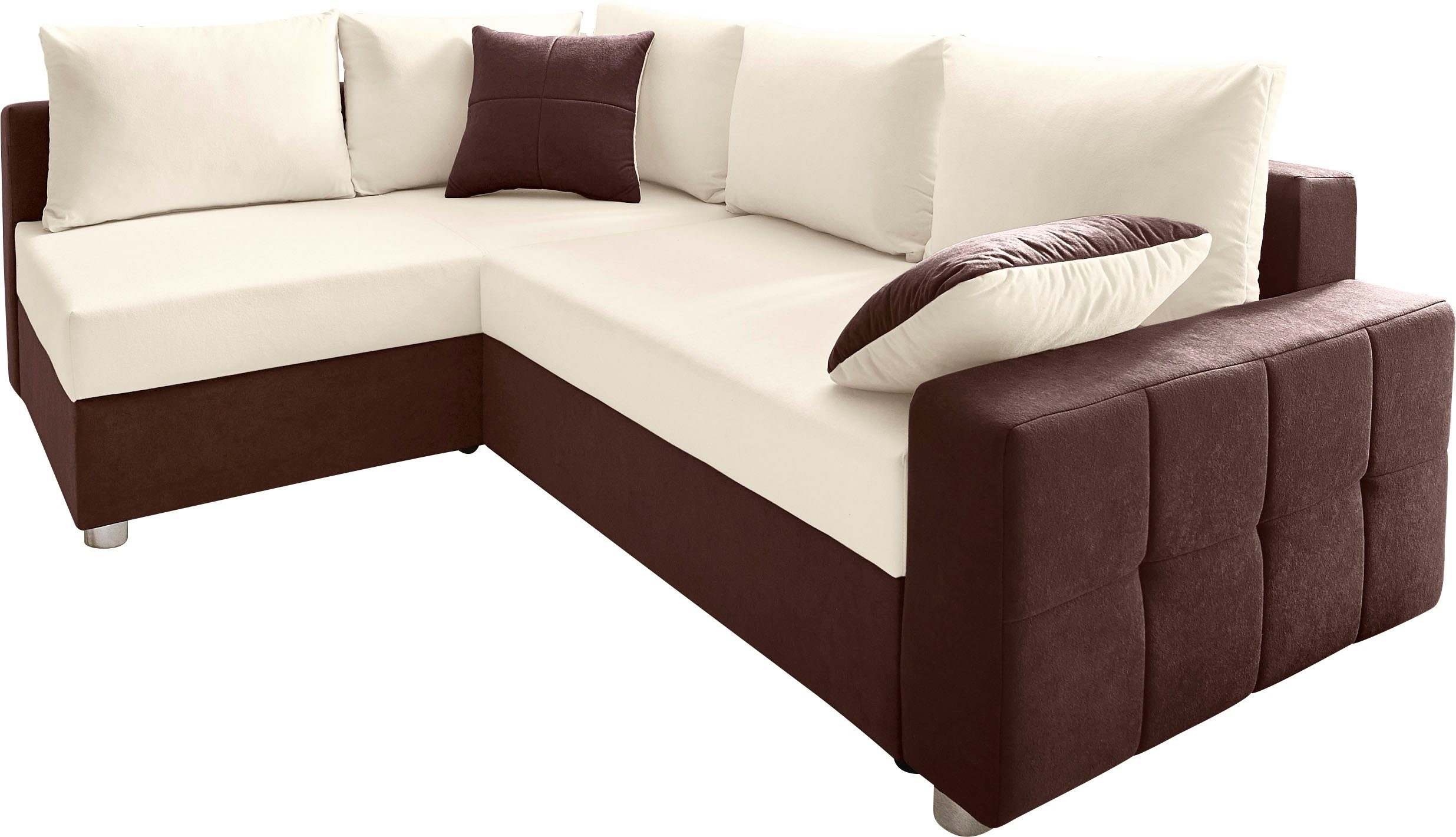 COLLECTION AB Ecksofa "Parma L-Form", mit Bettfunktion und Federkern günstig online kaufen