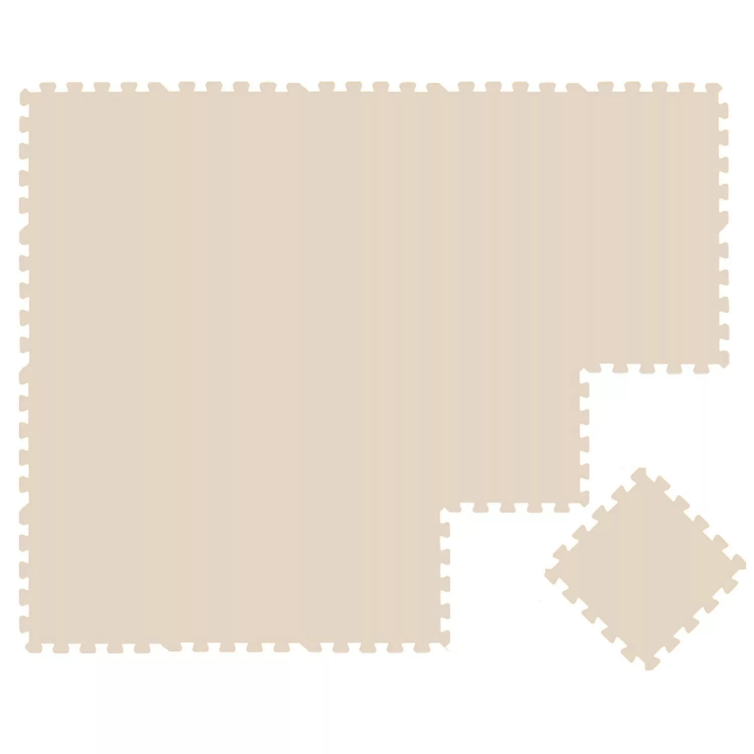 LittleTom Baby & Kinder Puzzlematte 30 x 30 cm 18 Teile Beige günstig online kaufen