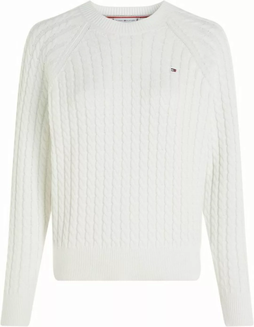 Tommy Hilfiger Curve Rundhalspullover CRV CO CABLE C-NK SWEATER Große Größe günstig online kaufen