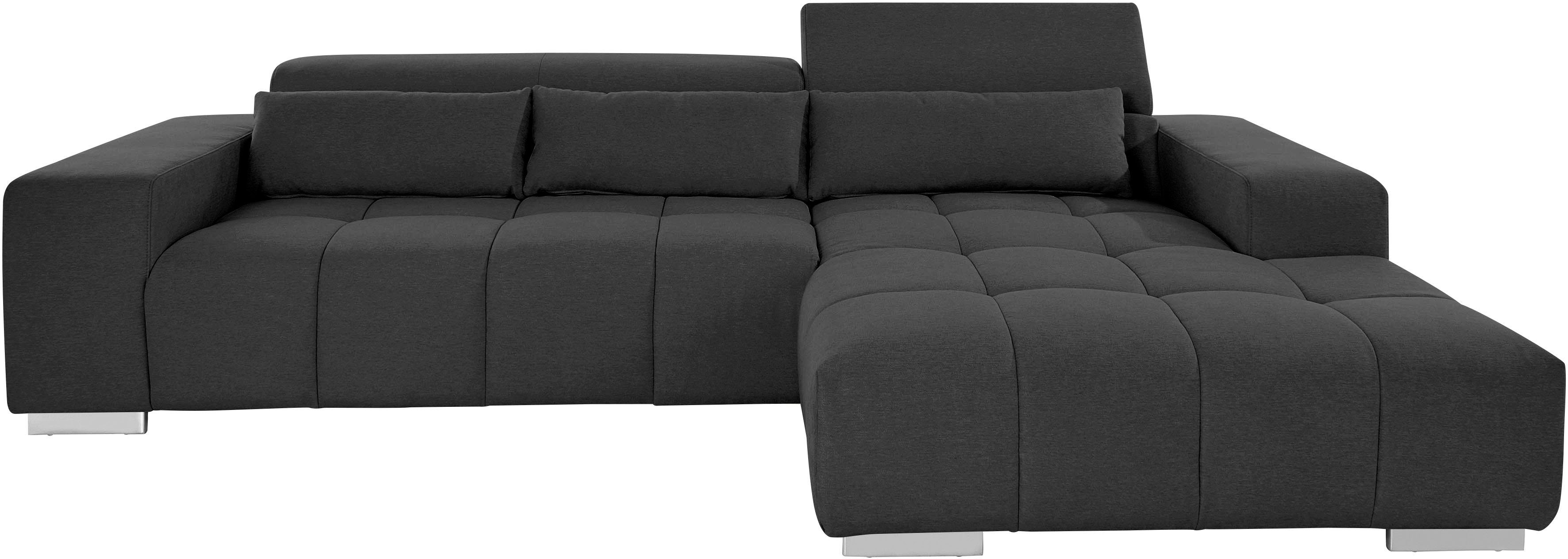 COTTA Ecksofa "Orion L-Form", mit Kopfteilverstellung & 3 Nierenkissen günstig online kaufen
