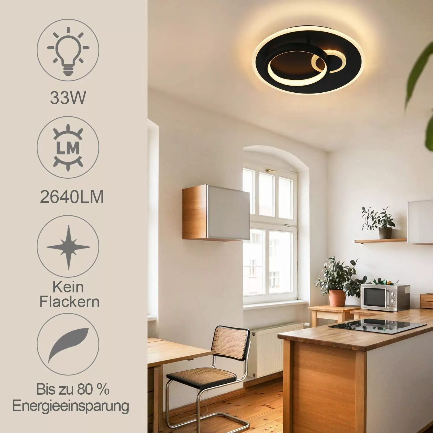 ZMH LED Deckenleuchte mit Fernbedienung Modern günstig online kaufen