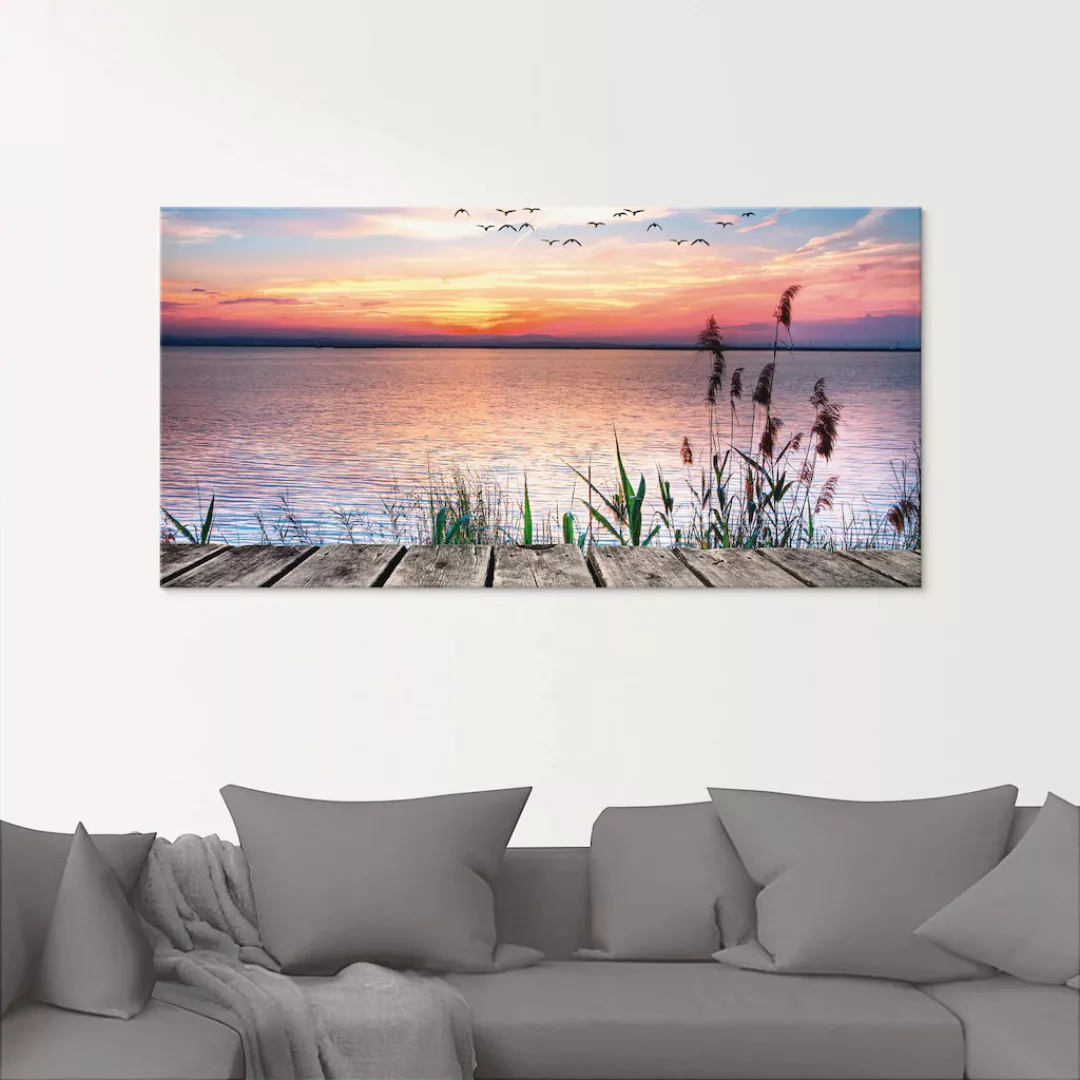 Artland Glasbild "Der See in den Farben der Wolken", Gewässer, (1 St.), in günstig online kaufen