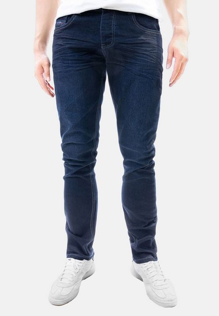 Jaylvis Regular-fit-Jeans Regular Denim Jeans mit Kontrastnähten und Falten günstig online kaufen