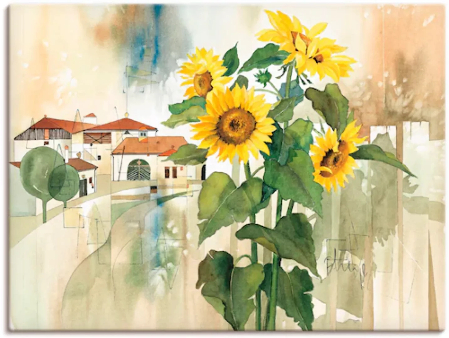 Artland Leinwandbild "Gruss der Sonnenblume", Blumen, (1 St.), auf Keilrahm günstig online kaufen