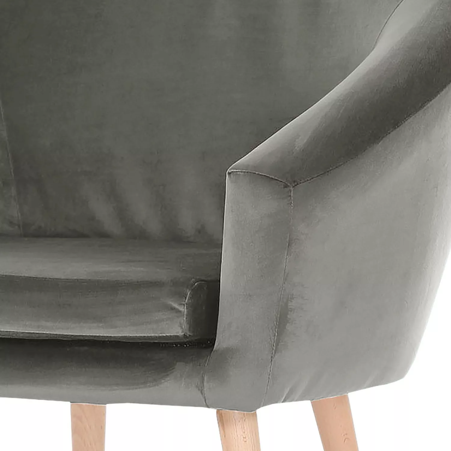 home24 Mørteens Sessel Tippytoe IV Grau Microfaser 73x73x66 cm (BxHxT) günstig online kaufen