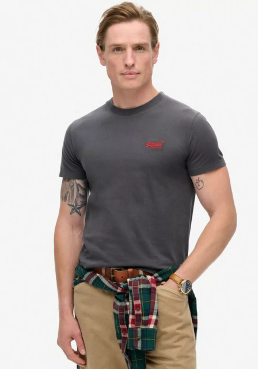 Superdry Rundhalsshirt "Organic Cotton Essential Logo T-Shirt" günstig online kaufen