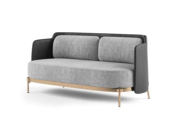 Xlmoebel 2-Sitzer Hochwertige Wohnzimmer-Sofa in Grau von Designer aus Text günstig online kaufen