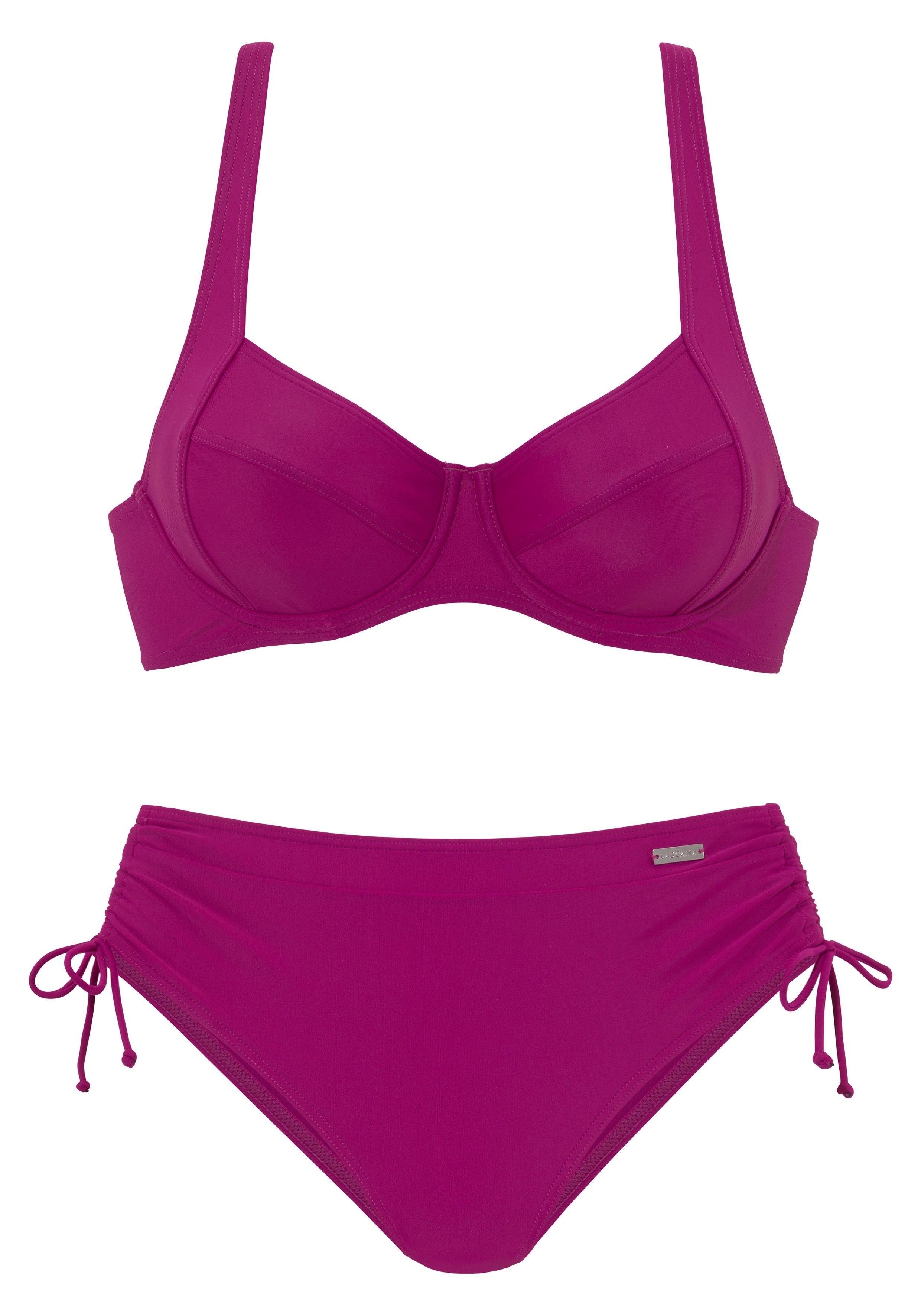 LASCANA Bügel-Bikini mit seitlich geraffter Bikinihose günstig online kaufen