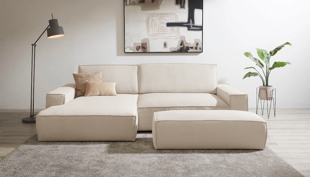 Home affaire Polsterecke "NEU: SHERWOOD XXL tief, L-Form mit Schlaffunktion günstig online kaufen