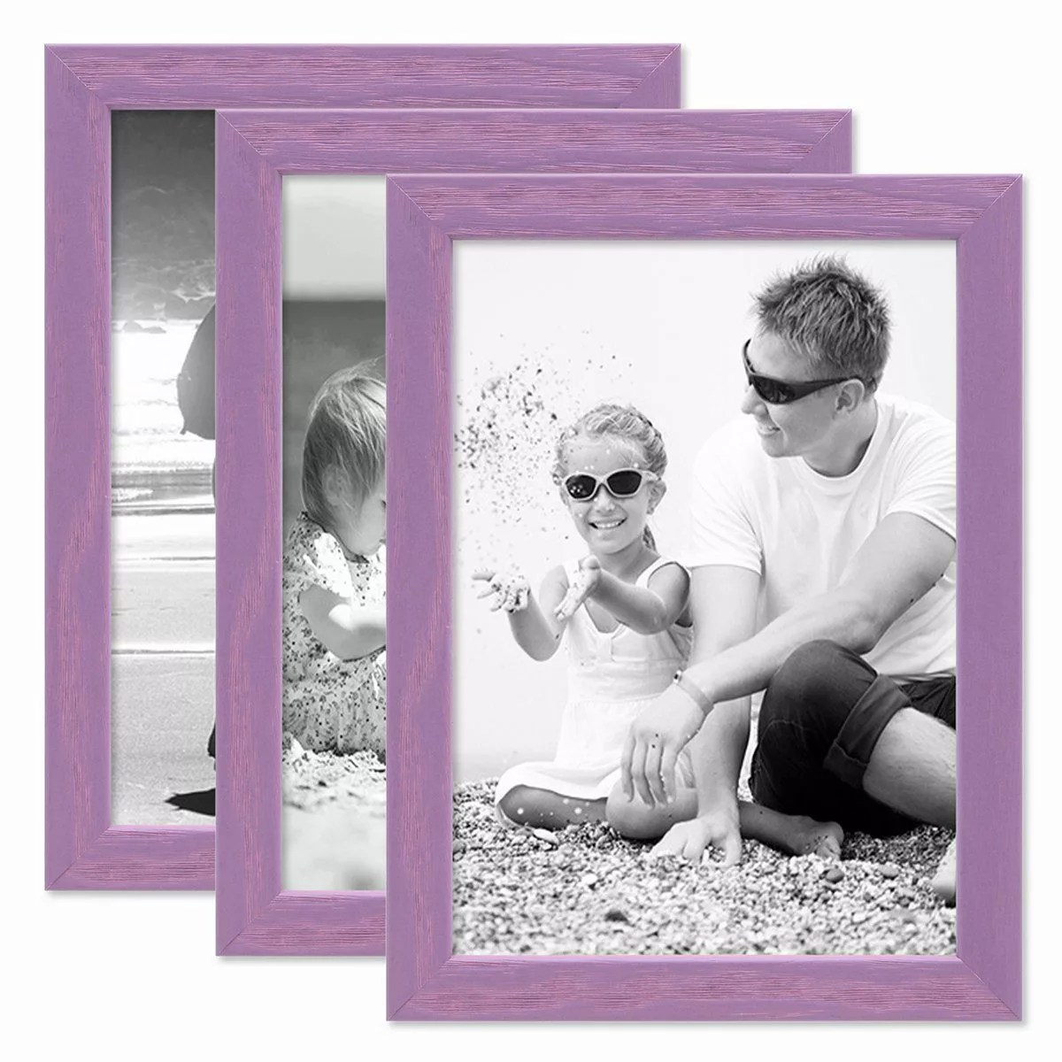 PHOTOLINI Bilderrahmen 3er Set Massivholz-Rahmen - günstig online kaufen