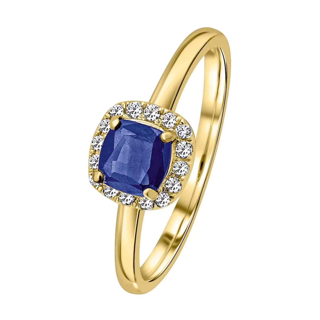 ONE ELEMENT Diamantring "0,12 ct Diamant Brillant Safir Ring aus 585 Gelbgo günstig online kaufen