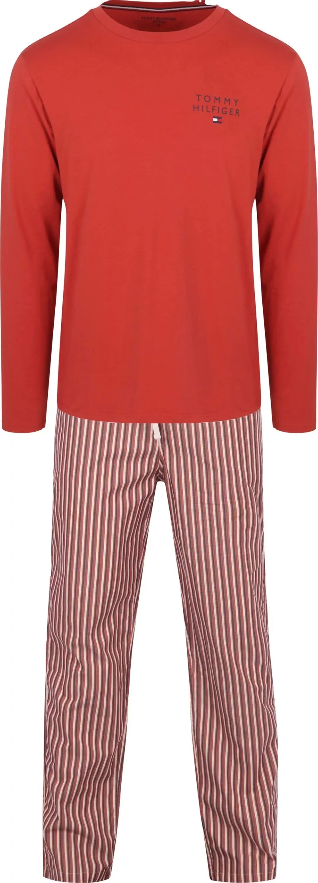 Tommy Hilfiger Pyjama Set Rot/Blau - Größe M günstig online kaufen