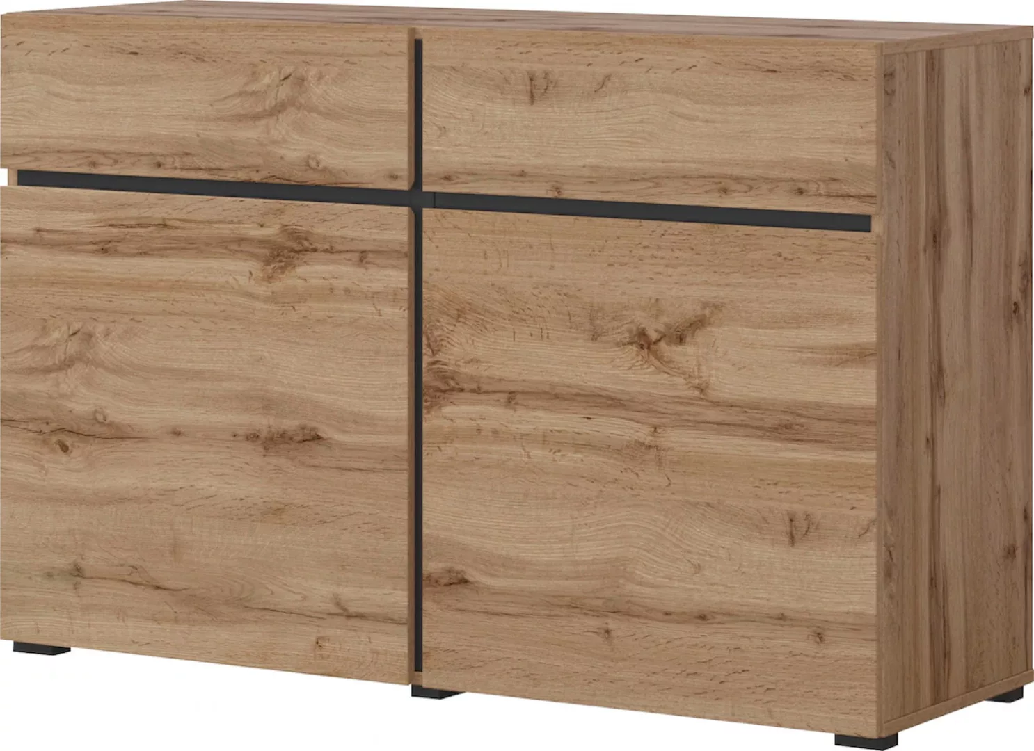 INOSIGN Sideboard "Cross,Breite 119,5 cm, moderne grifflose Kommode,2 Türen günstig online kaufen