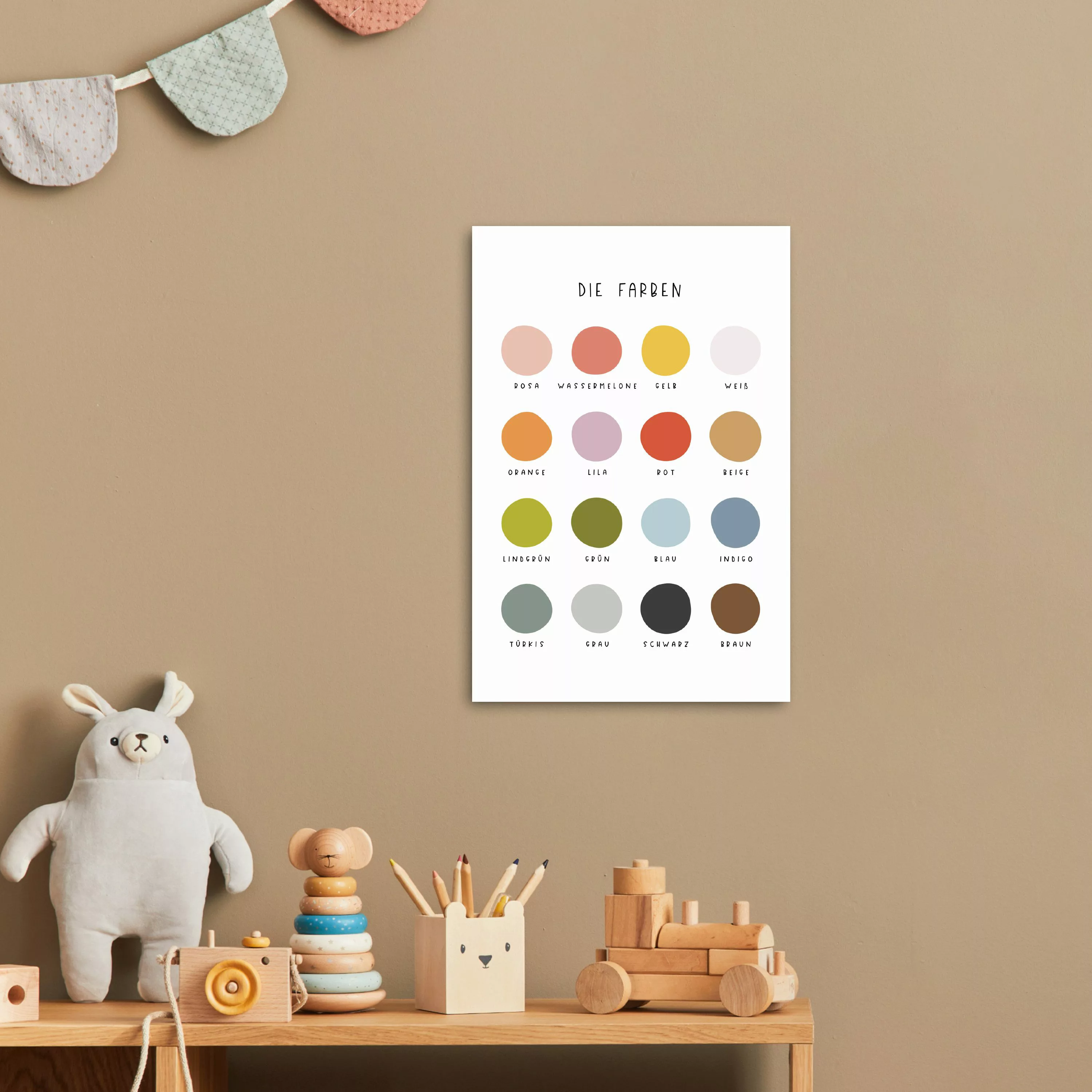 MuchoWow Poster Pädagogisch - Lernfarben - günstig online kaufen