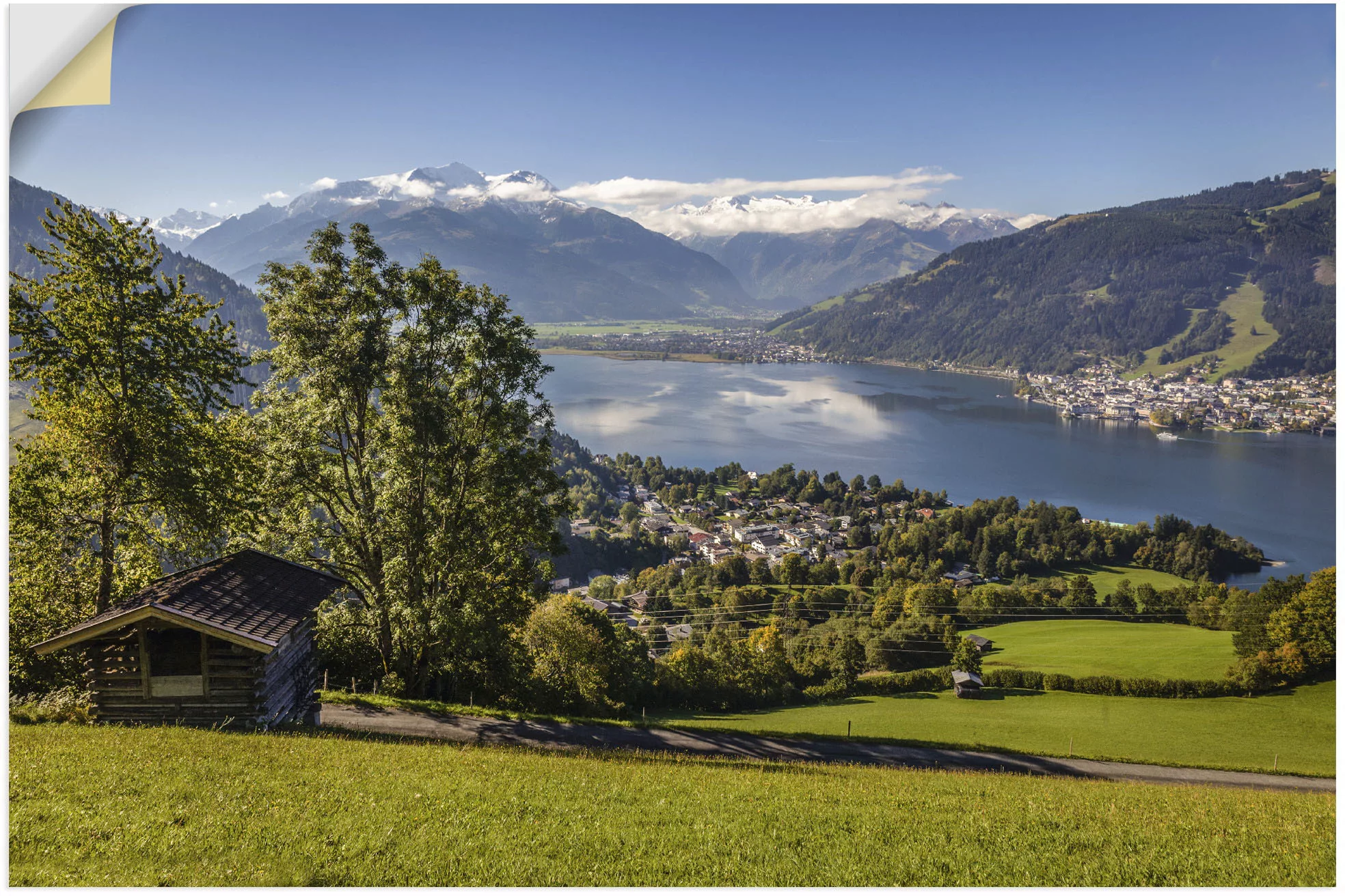 Artland Wandbild »Blick auf den Zeller See«, Berge & Alpenbilder, (1 St.), günstig online kaufen