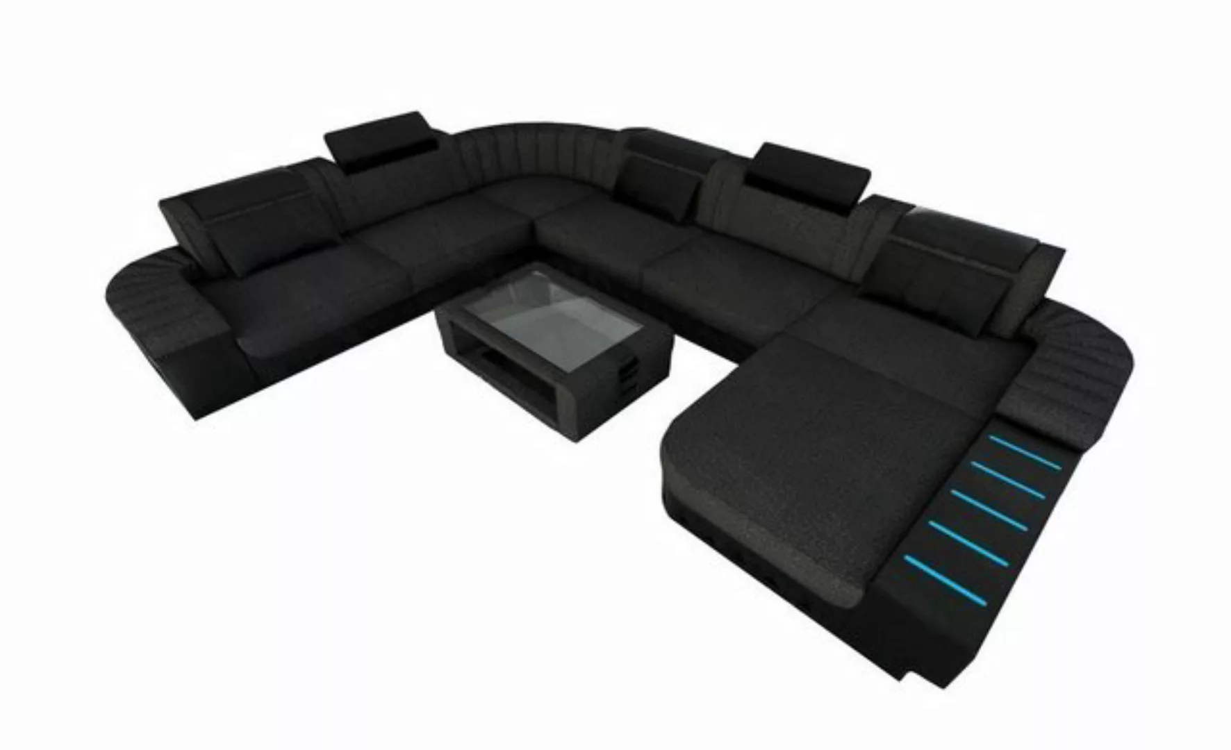 Sofa Dreams Wohnlandschaft Sofa Couch Stoff Bellagio XXL U Form Polster Sto günstig online kaufen