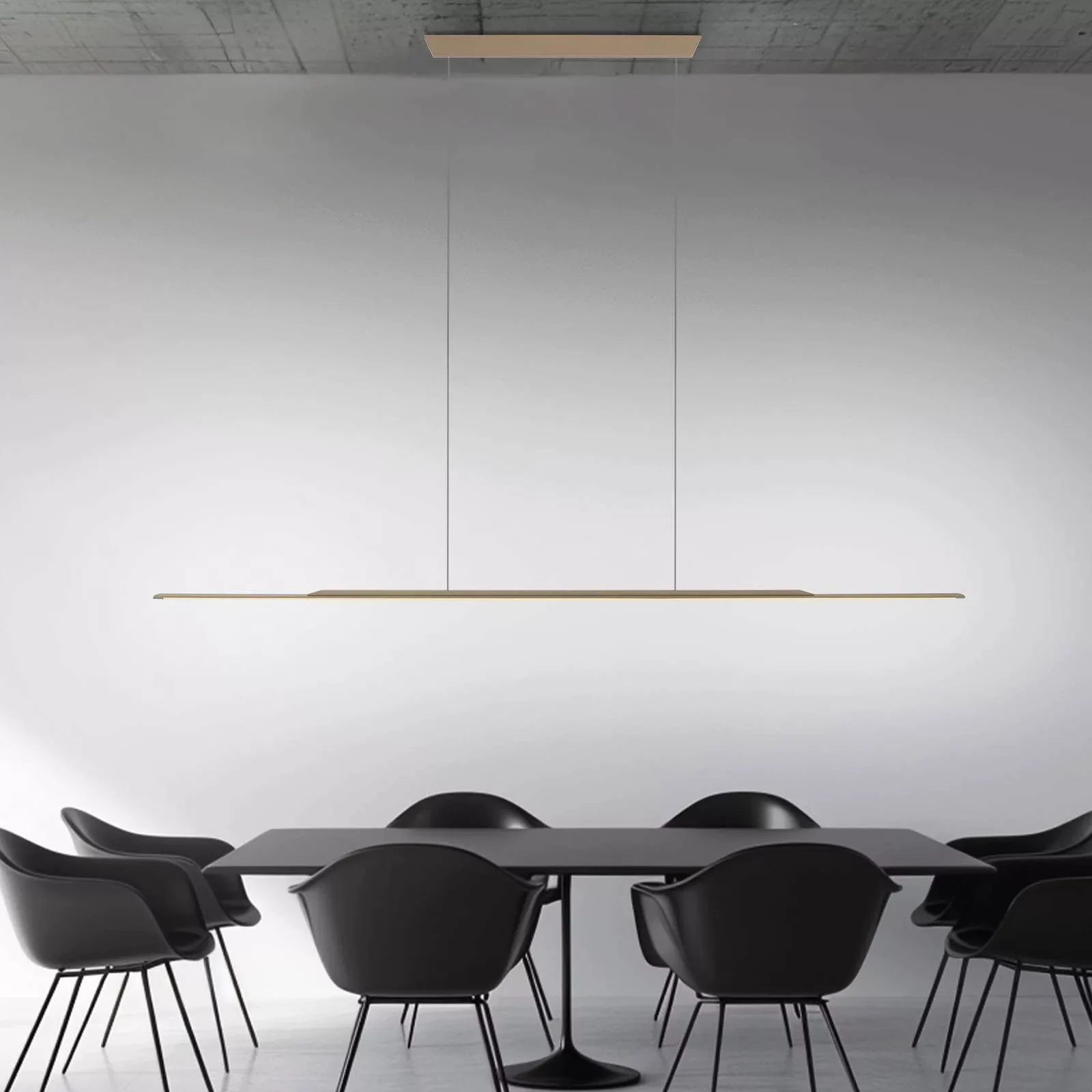 PURE LED-Hängelampe Surface, bronze 160 cm Aluminium 3.000 K günstig online kaufen