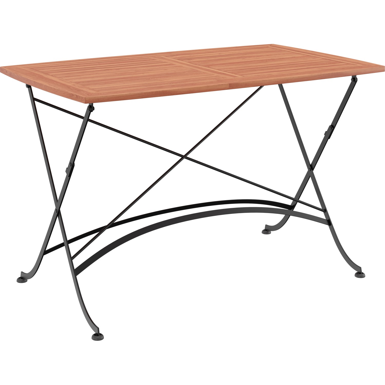 Klapptisch Montgomery Eisen Akazie Geölt FSC 74 cm x 120 cm x 70 cm Schwarz günstig online kaufen