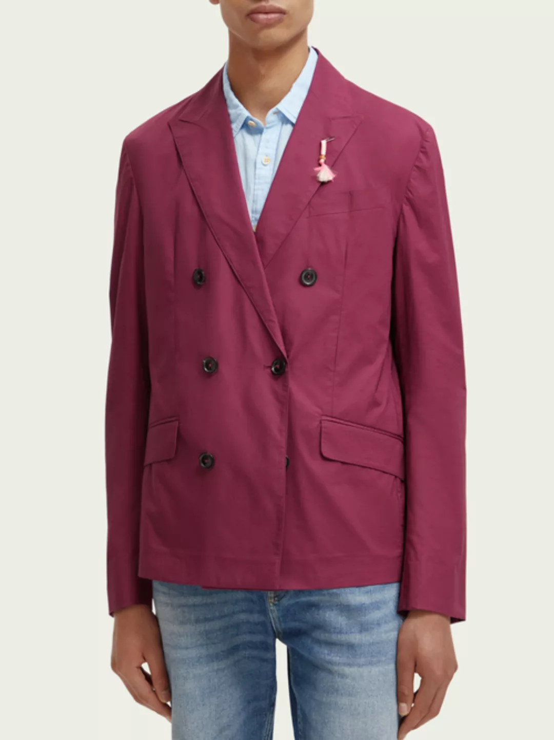 Scotch & Soda Leichter zweireihiger Blazer günstig online kaufen