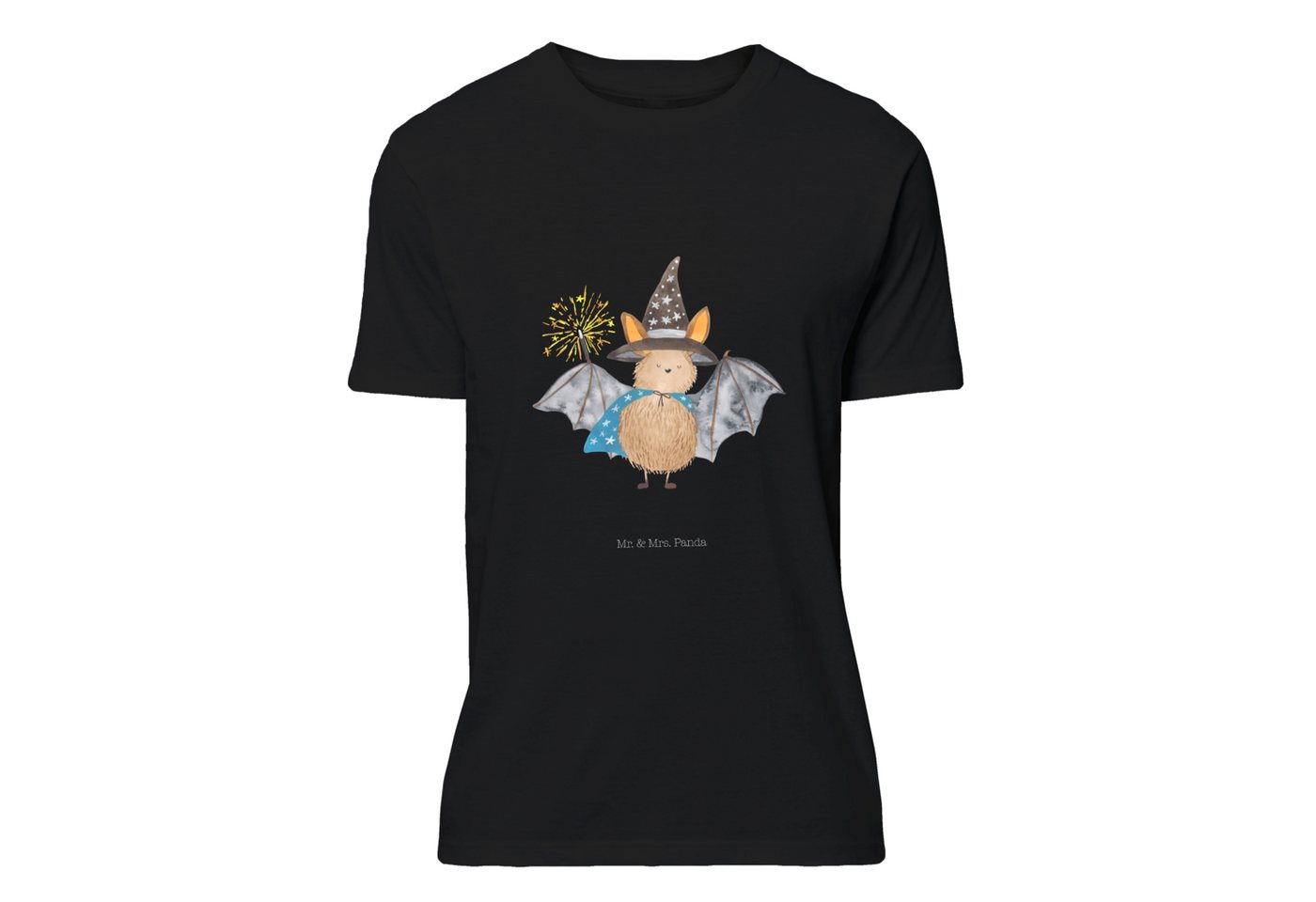 Mr. & Mrs. Panda T-Shirt Fledermaus Zauberer - Schwarz - Geschenk, Junggese günstig online kaufen