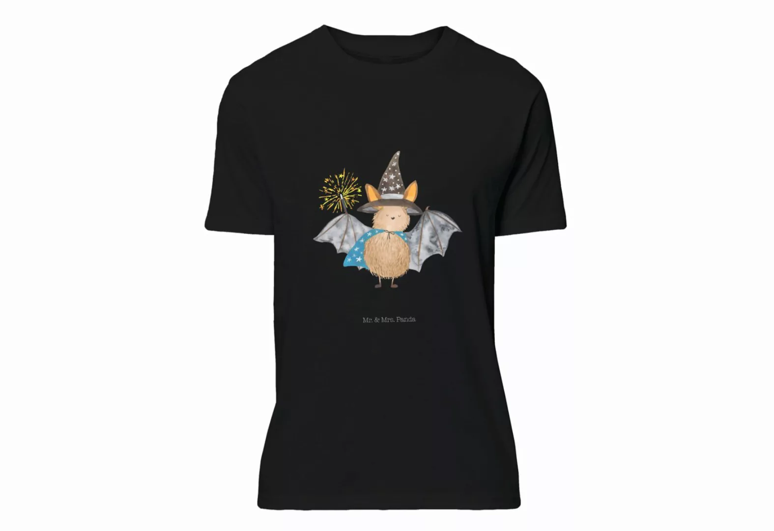 Mr. & Mrs. Panda T-Shirt Fledermaus Zauberer - Schwarz - Geschenk, Junggese günstig online kaufen
