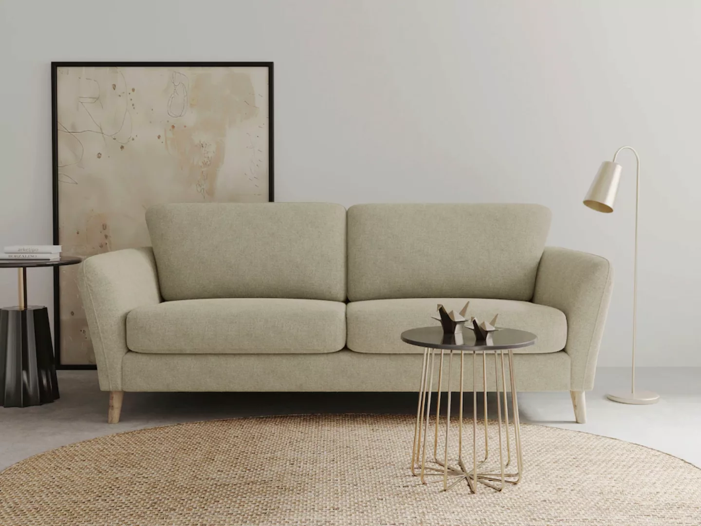 Home affaire 3-Sitzer "MARSEILLE 3er Sofa 206 cm, Cord, Flachgewebe, Strukt günstig online kaufen