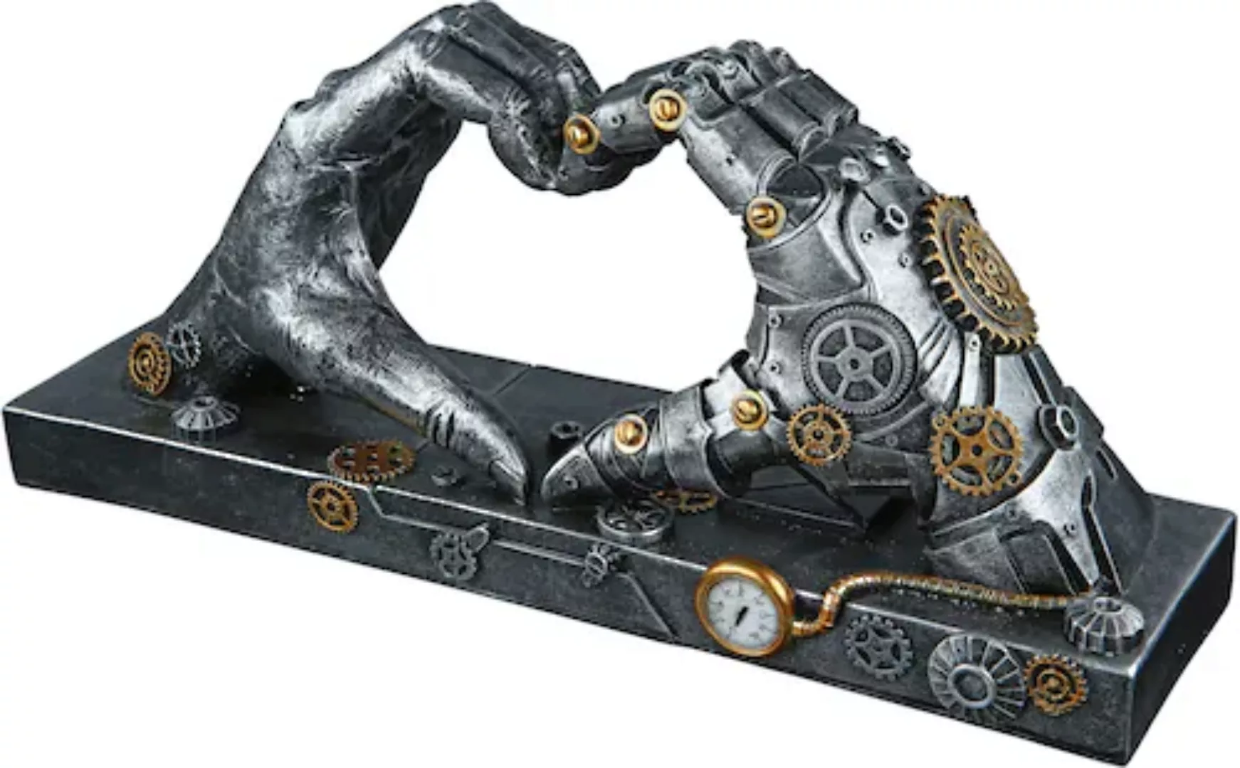 Casablanca by Gilde Dekofigur »Skulptur Steampunk Hand, silber«, silberfarb günstig online kaufen