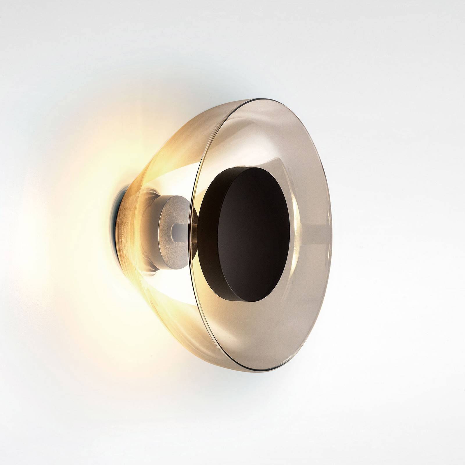 MARSET Aura LED-Wandleuchte, Ø 18 cm, rauchgrau günstig online kaufen