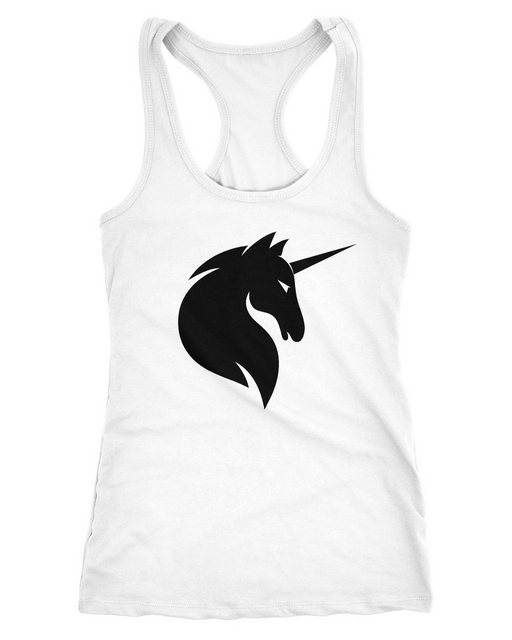 MoonWorks Tanktop Damen Tanktop Einhorn Kopf Silhouette Unicorn Head Racerb günstig online kaufen